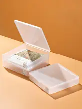スモーク加工された収納ボックス【カード整理・透明な化粧品収納・小型プラスチック製】