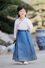 男児用漢服【馬面スカート・中華風・春秋用】（セットアップ対応）