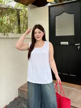 大きいサイズの単色キャミソール【秋用・フィット・体型カバー】