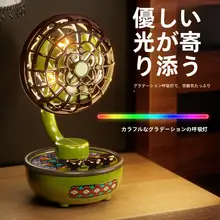 レトロデザインの卓上ファン【静音・USB充電対応・ミニサイズ】