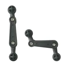 17mmダブルボールヘッド調整可能カーフォンスタンド用延長ロッド【多機能・ダブルジョイント】