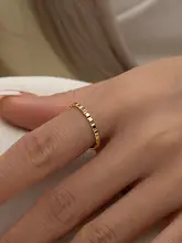 ピンキーリング ジョイントリング レディース 14Kゴールドプレート スクエア 立体的 シンプル 重ね付け ミニマル