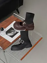 伯爵猫厚底日本製ニットソックスブーツ