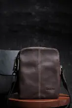 本革製 メンズミニショルダーバッグ【粗野デザイン・シンプル・携帯電話用】