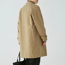 春秋用 メンズトレンチコート【カジュアル・ゆったり・通勤対応・レトロデザイン】