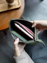 真皮製 ダイアモンドタイルデザインの長財布【軽量・スマホ収納可・シンプルなハンドバッグ】