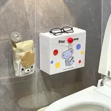 可愛い壁掛け収納ボックス【トイレ横・生理用品・防塵カバー】