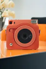 富士instax Square 1用カメラケース【レトロデザイン・保護カバー付き・ショルダーストラップ】