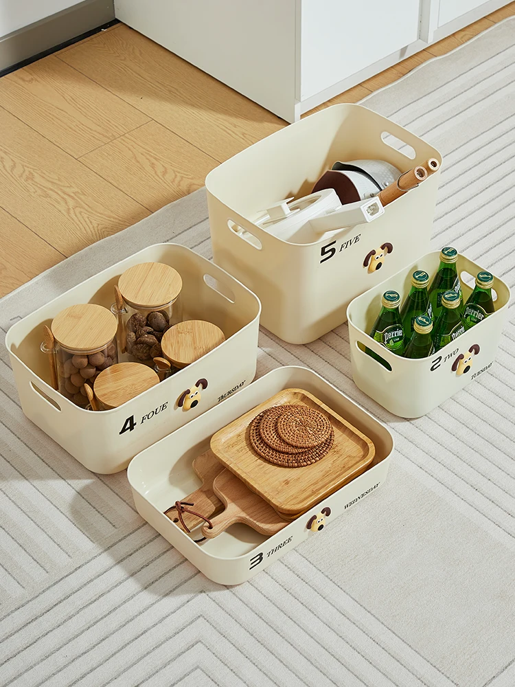 収納ボックス 家庭向け プラスチック製 カバー付き おもちゃ・衣類・お菓子整理