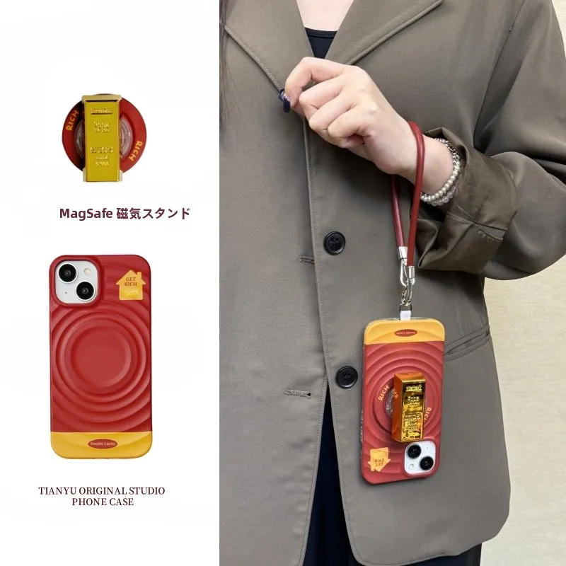 アイフォン用磁気吸着式スタンド【クリエイティブデザイン・和風・持ち運び便利】の実用性と使い方