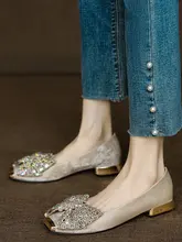 手作り本革フラットシューズ【バタフライリボン・ラメ・プレーン・女性用・快適】