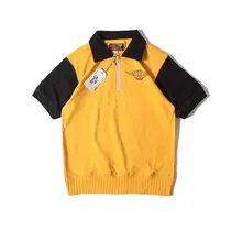 MOTORCYCLE 半袖Tシャツ【バイカラー袖・襟付き・ライダーススタイル】