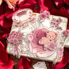 バラコレクターのレトロアクリルスタンド飾り【デスク装飾・贈り物・ホームデコ】