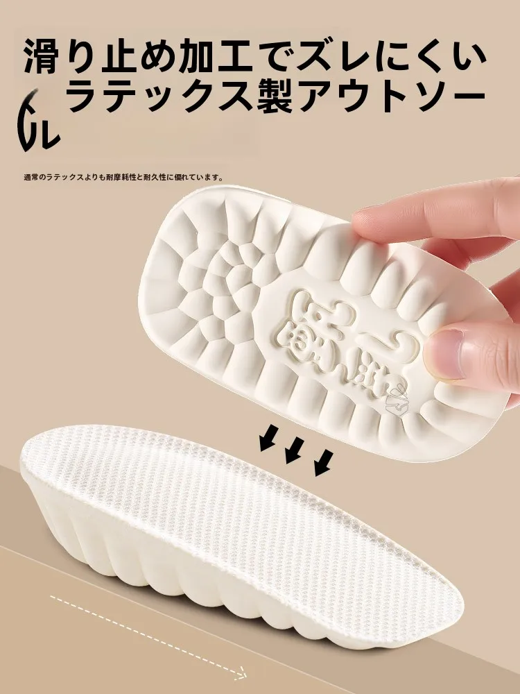 女性用ラテックスインソール：疲れにくい内増高タイプで長時間立ち仕事に最適