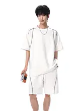セットアップ 2点セット ユニセックス 半袖Tシャツ ハーフパンツ カジュアル ルーズ 着回し スポーツ 夏