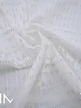 白色のソフトレース生地【透かし編み・服地用】