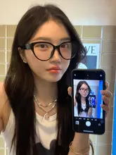 黒いハート型キャットアイメガネ【女性用・レトロデザイン・インスタ風】