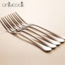 onlycook ステンレス製デザートフォークセット【フルーツ/ケーキ用・5本入り】