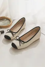 羊皮素材のバレリーナシューズ【蝶結び・小柄向け・インヒール】（セットアップ対応）