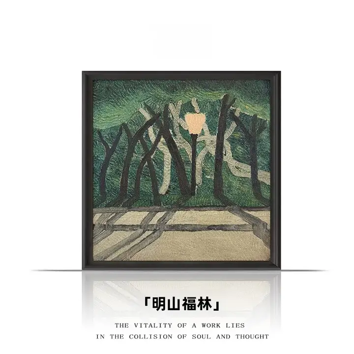 フランス風の手描き中古アートオイルペイント 壁掛け絵画【書斎・茶室用】
