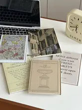 フランス風レトロ翻訳ノート装飾書籍【撮影用小道具・高級デザイン】