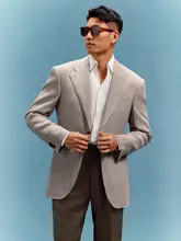 純リネン製 メンズ夏用ビジネスカジュアルジャケット【通  勤対応】