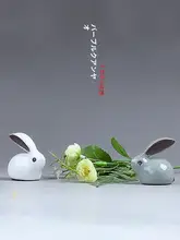 哥窑玉兔デザインの茶杯【紫泉涧・高級茶器・茶宠付き】