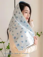 小花柄の純綿タオル【柔らかい・吸水性あり・家庭用】