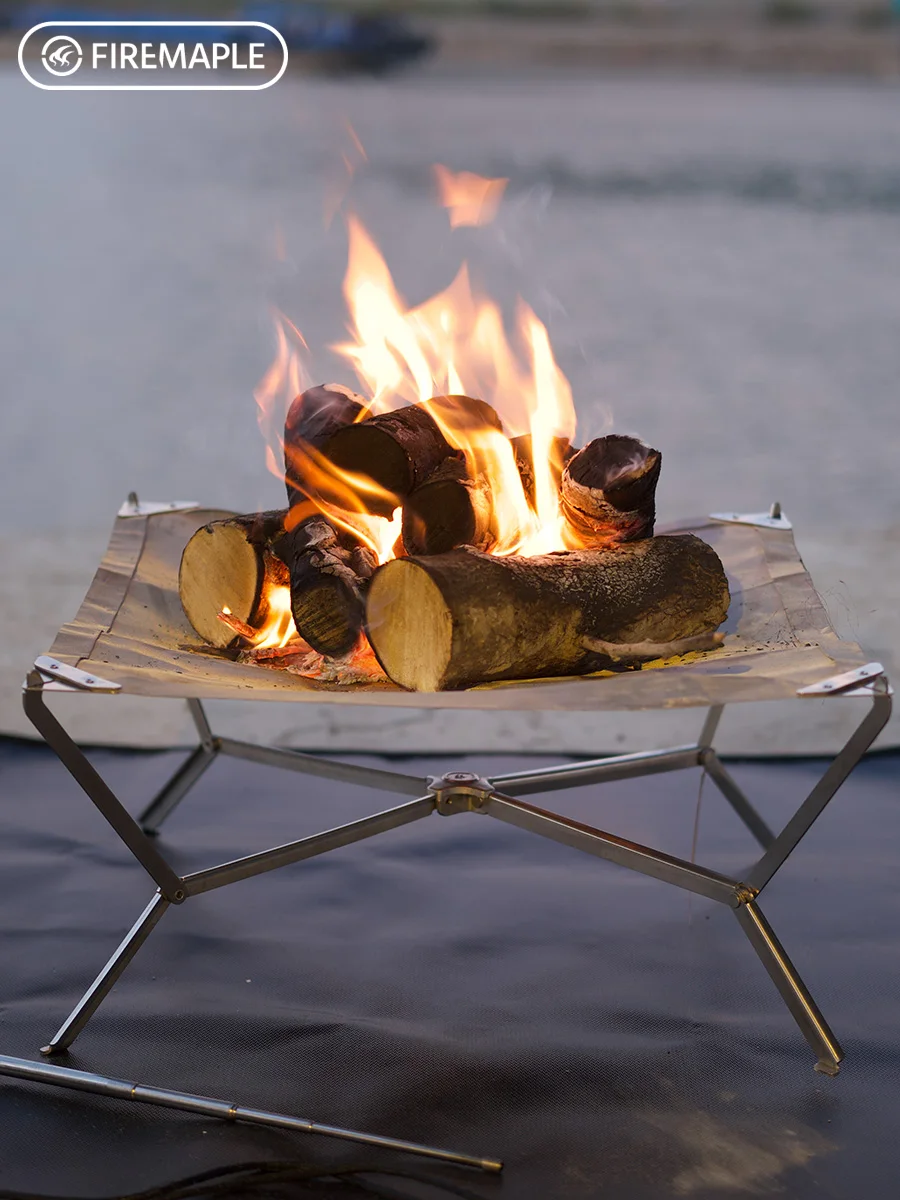焚き火 照明 に最適なアイテムは？Fire-Mapleの超軽量折りたたみ焚き火台が解決するリアルな悩み