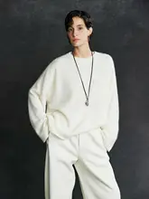 コンセッソのA級白山羊のウールプルオーバー【斜めポケット・ラウンジスタイル・ショート丈】