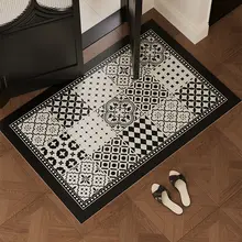 パレルモ現代風 レザー玄関マット【高級感・洗える・家庭用】