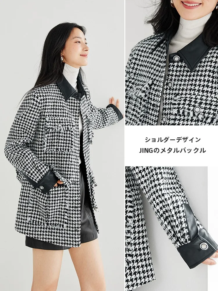 ロングスカートに合うアウターは、千鳥格子ジャケットが今、最もおすすめ？
