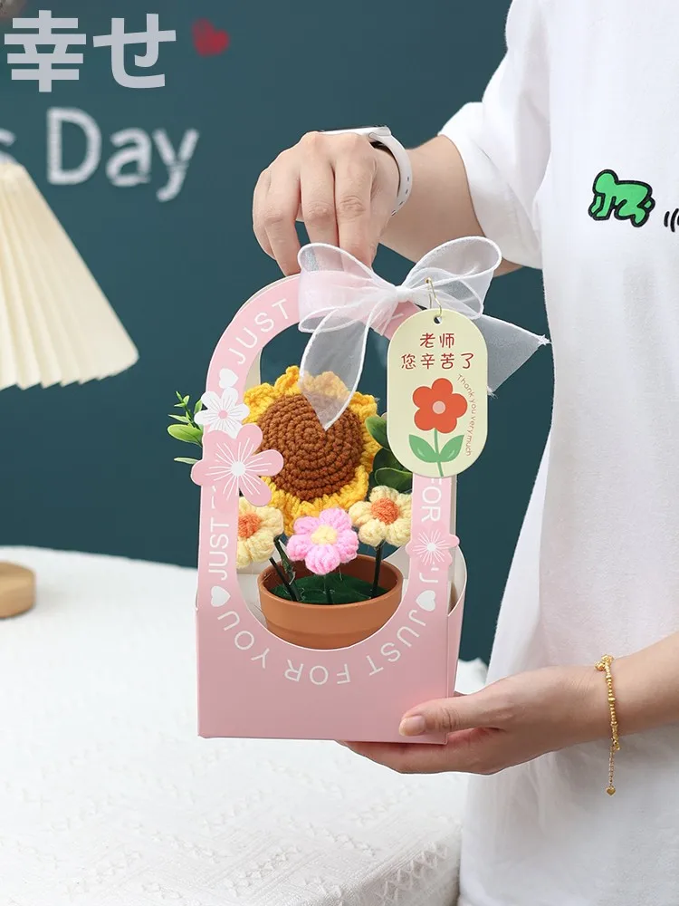 手作り編みのひまわりブーケ：春誕生日プレゼントとしての実用性とシーン別評価