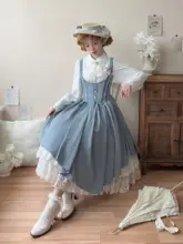 ロリータ風 尖った襟の長袖シャツ【優雅なシルエット・インナー対応】