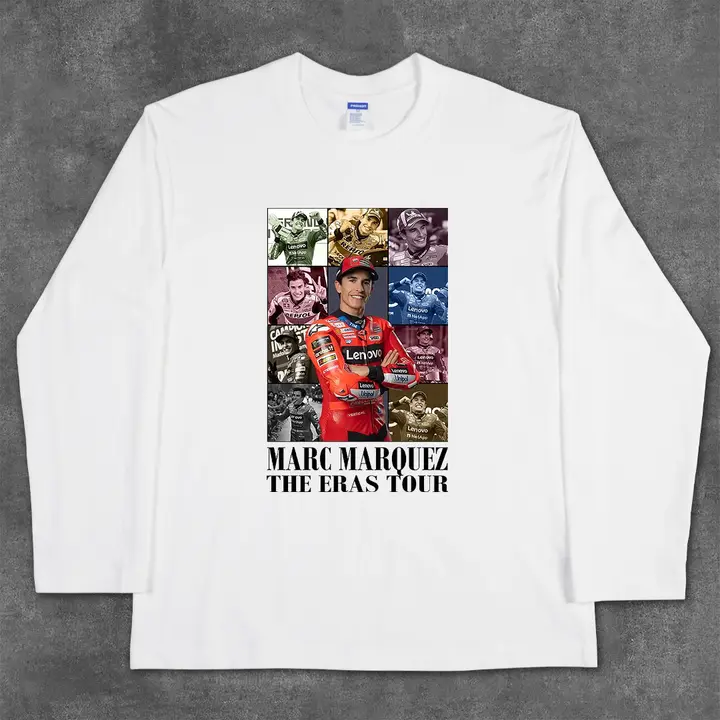 バイクレーサー向け長袖Tシャツ【アメリカンスタイル・ゆったりフィット・コットン100%】