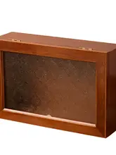 木製 サクラの花 ガラス製ジュエリーボックス【レトロデザイン・化粧品収納・デスクトップ用】