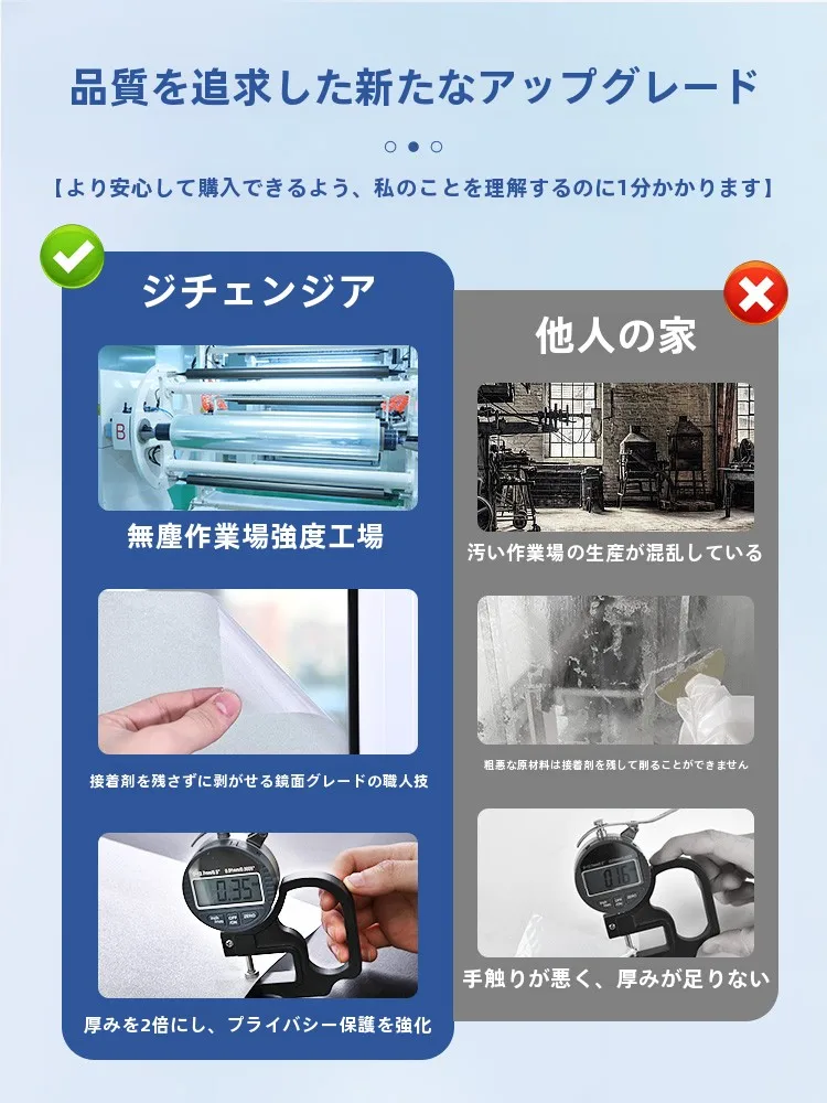 磨砂ガラスフィルム：室内窓用の遮光フィルムで光のコントロールを実現