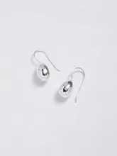 フランス風レトロ水滴イヤリング【純銀・クラシックデザイン・軽やかでシンプル】