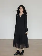 春用Vネック女性用フィット感のあるシャツワンピース【ピンク・プリンセススタイル・Aライン・通勤用・長袖】