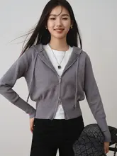 ron ダブルジップフード付きニットカーディガン【カジュアル・長袖】