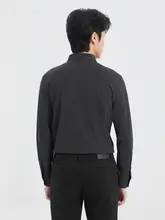 ビジネスカジュアル メンズ長袖シャツ【シンプルデザイン・春用・涼感】