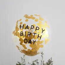 透明なラメ入り多彩な紙吹雪バルーン【誕生日パーティー装飾・一年記念・お祝い】