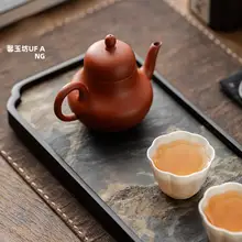 高級感ある岩石模様の茶器用プレート【禅風・お洒落なデザイン】