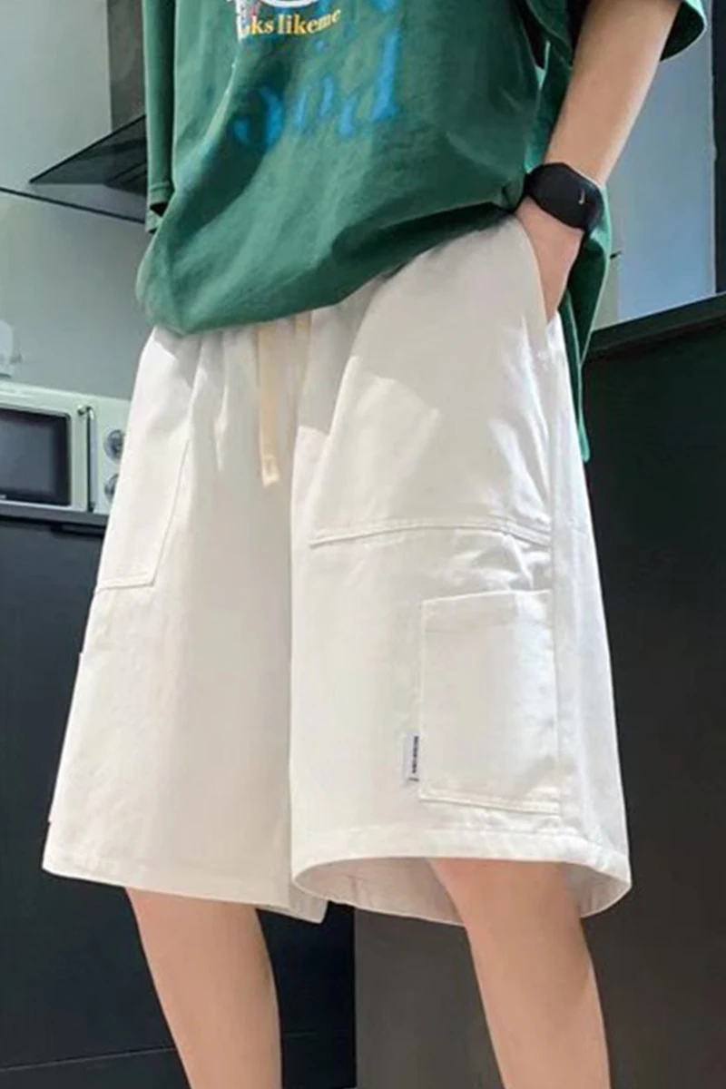 夏用工装ショートパンツ【薄手・カジュアル・ゆったり・ストレートシルエット】