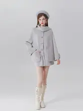 秋冬用のオルタナティブスタイルのダブルフェイスウールコート【月雾灰・囲みデザイン】