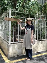 夏にぴったり！透かし編みデザインのニットキャミワンピース【ゆったりフィット】（セットアップ対応）