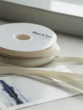 1cm細コットン光沢リボン【蝶結び装飾・DIY用サテンリボン】