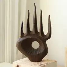 芸術的な木製彫刻オブジェ【リビングルーム用・風水効果あり】