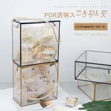 お正月用 牛轧糖ギフトボックス【手提げ式・透明・スノーフレークデザイン】