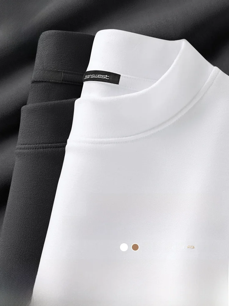 半高首デザインの長袖Tシャツ【極上の柔らかさ・秋冬用・ダブルフェイス】